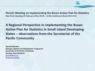 Busan Action Plan for Statistics