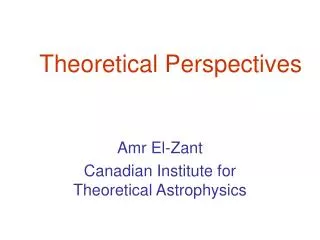 theoretical perspectives