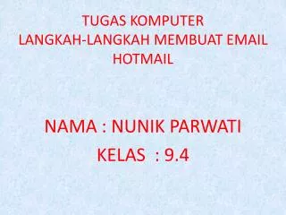 tugas komputer langkah langkah membuat email hotmail