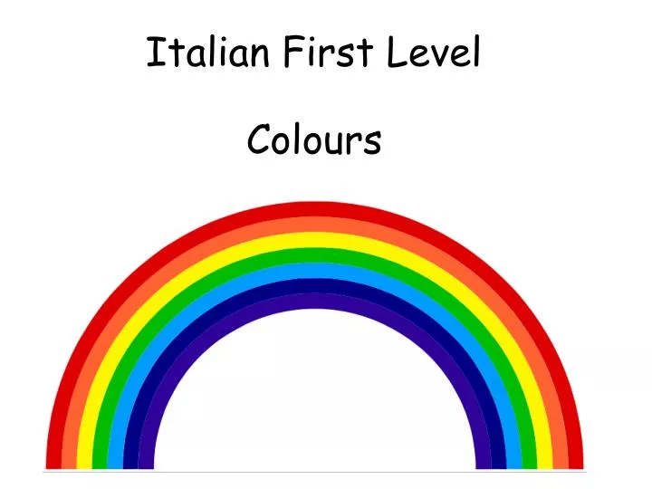 italian first level