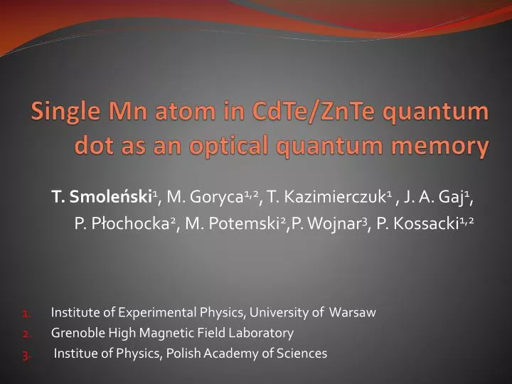 single mn atom in cdte znte quantum dot as an optical quantum memory