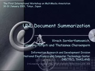 UNL Document Summarization