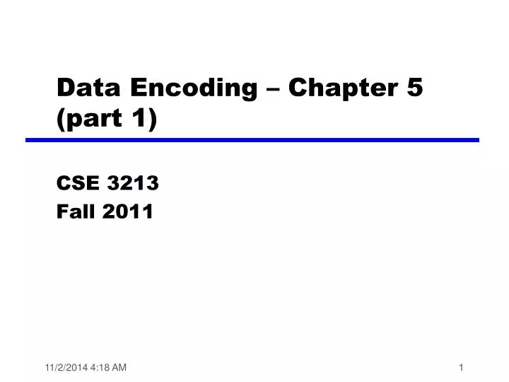 data encoding chapter 5 part 1
