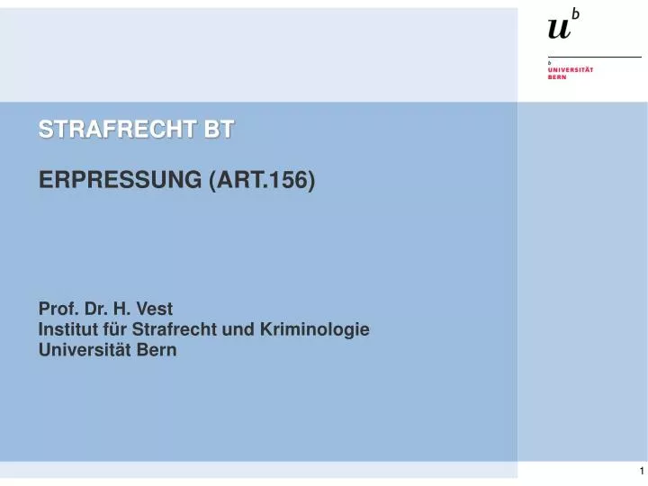 strafrecht bt erpressung art 156