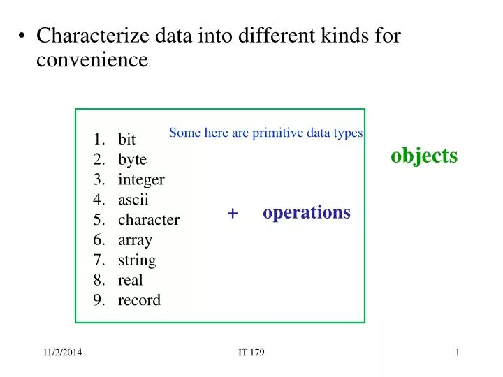 some here are primitive data types