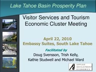 Visitor Services and Tourism Economic Cluster Meeting