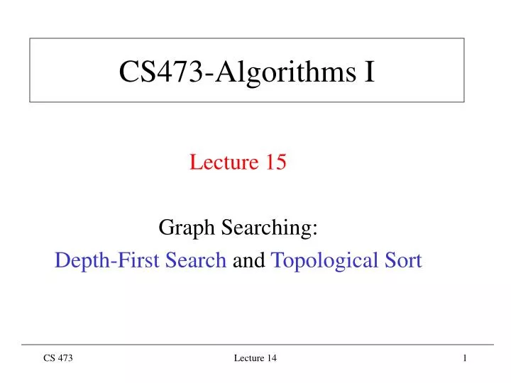 cs473 algorithms i