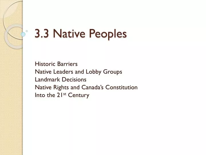 3 3 native peoples