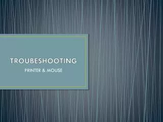 troubeshooting