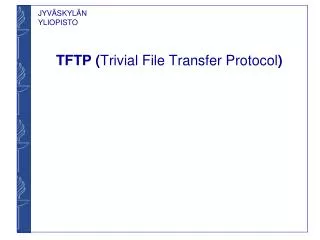 tftp trivial file transfer protocol