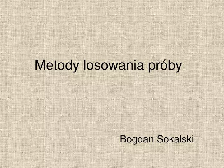 metody losowania pr by