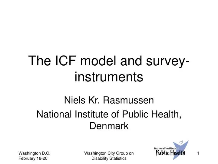 the icf model and survey instruments
