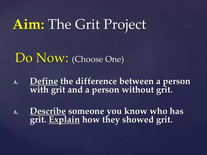 aim the grit project