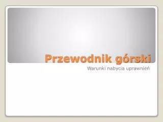 przewodnik g rski