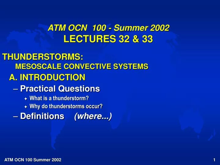 atm ocn 100 summer 2002 lectures 32 33