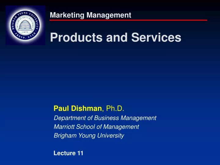 marketing management products and services