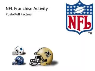 NFL Franchise Activity Push/Pull Factors
