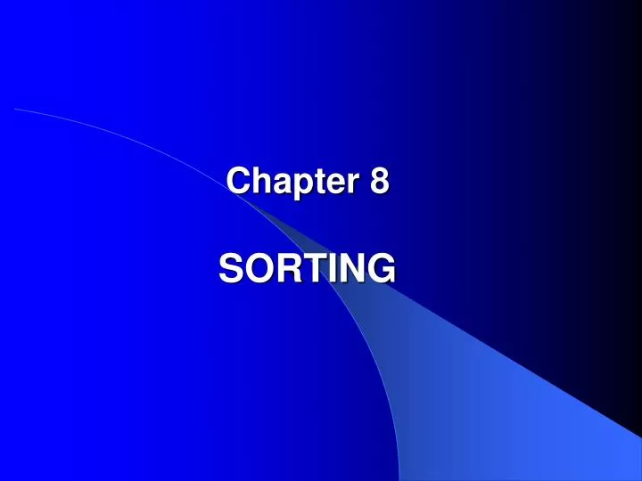 chapter 8 sorting