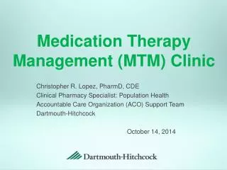 Medication Therapy Management (MTM) Clinic
