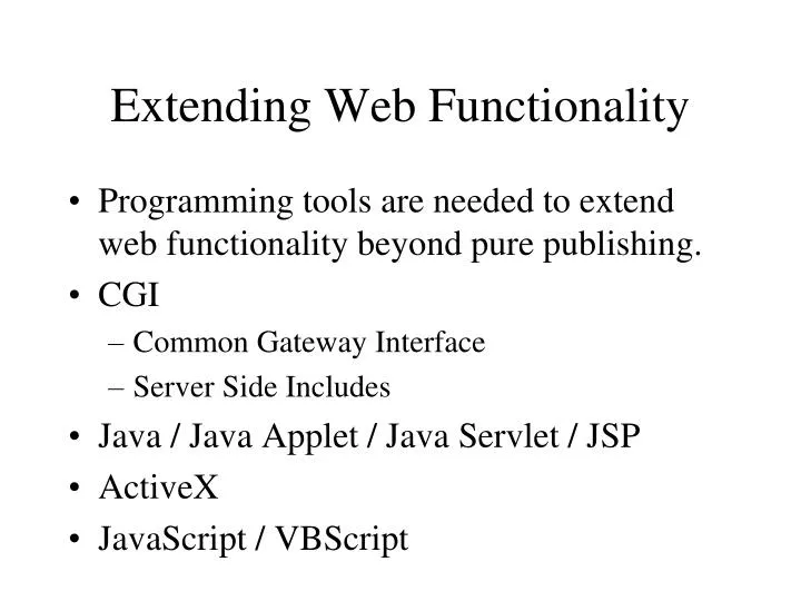 extending web functionality