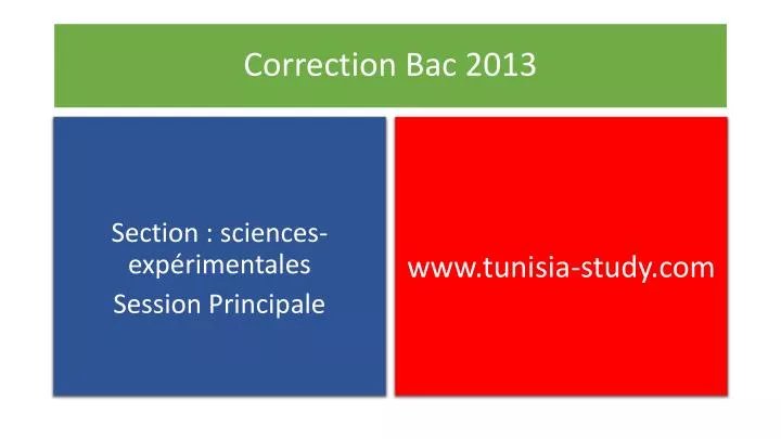 correction bac 2013