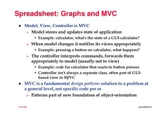 Spreadsheet: Graphs and MVC