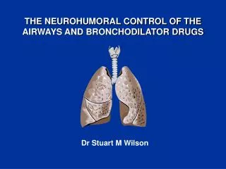 THE NEUROHUMORAL CONTROL OF THE AIRWAYS AND BRONCHODILATOR DRUGS