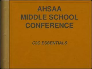 AHSAA MIDDLE SCHOOL CONFERENCE