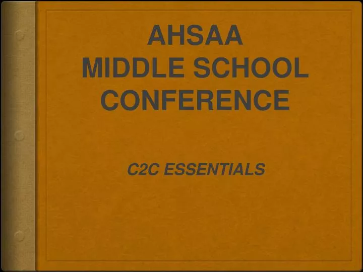 ahsaa middle school conference