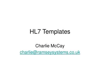 HL7 Templates