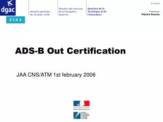 ADS-B Out Certification