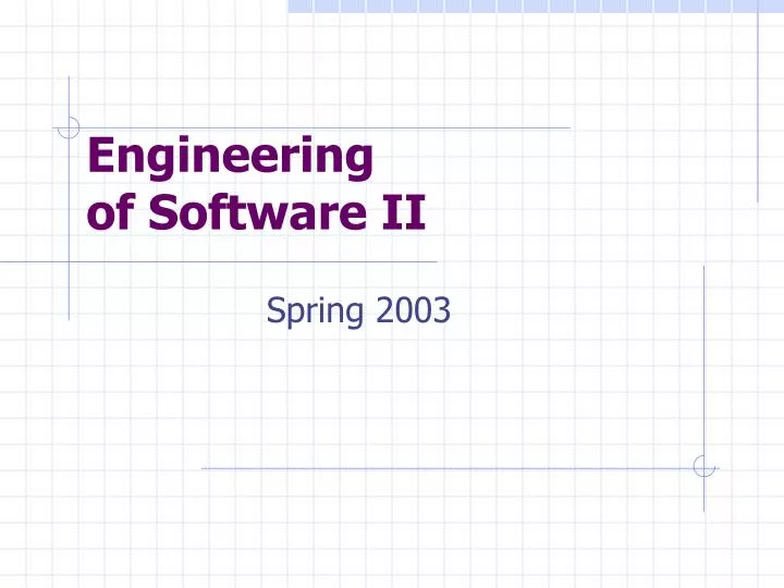 engineering of software ii