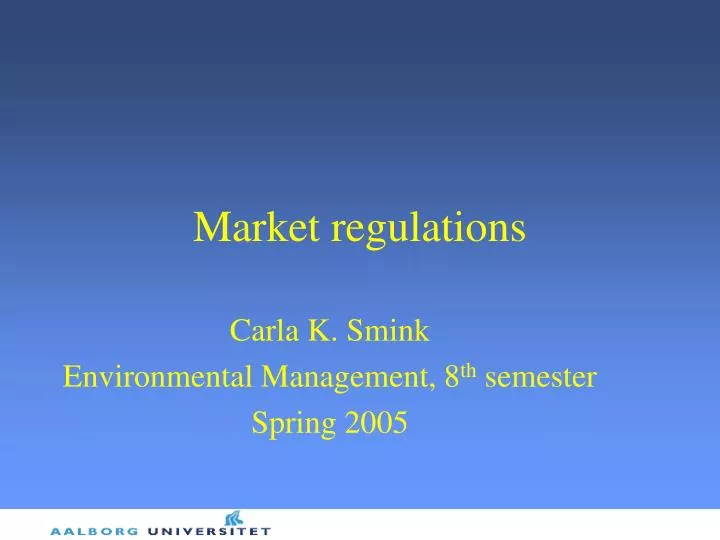 market regulations