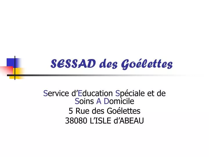 sessad des go lettes