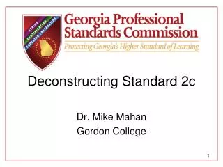 Deconstructing Standard 2c
