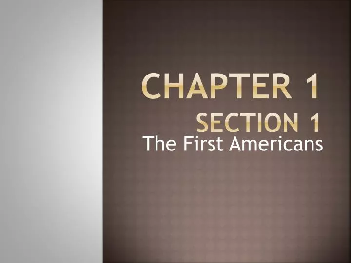 chapter 1 section 1