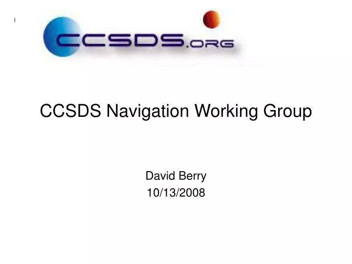 ccsds navigation working group