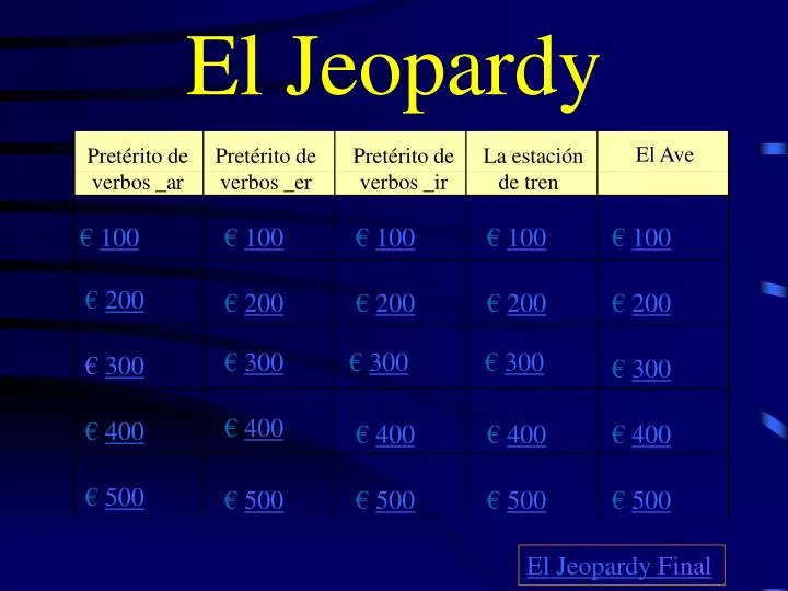 el jeopardy