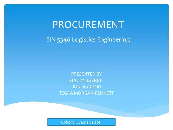 procurement ein 5346 logistics engineering