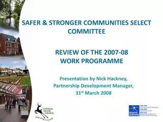 REVIEW OF THE 2007-08 WORK PROGRAMME