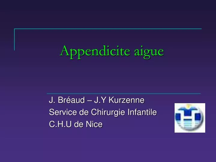 appendicite aigue