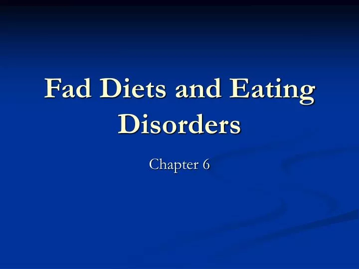 fad diets and eating disorders