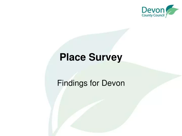 place survey