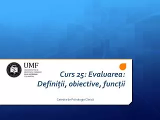 curs 25 evaluarea defini ii obiective func ii