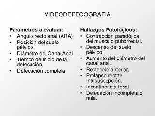 videodefecografia