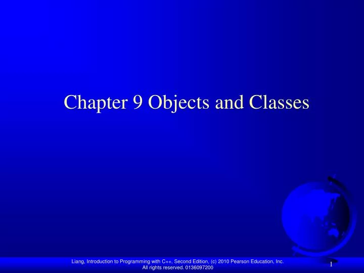 chapter 9 objects and classes