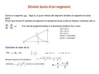 divisi uria d un segment