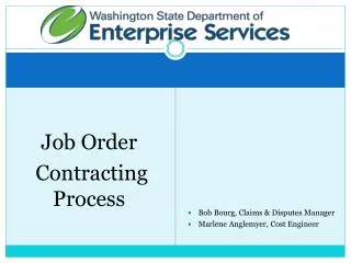 Job Order Contracting Process