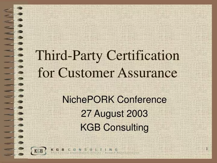 third party certification for customer assurance
