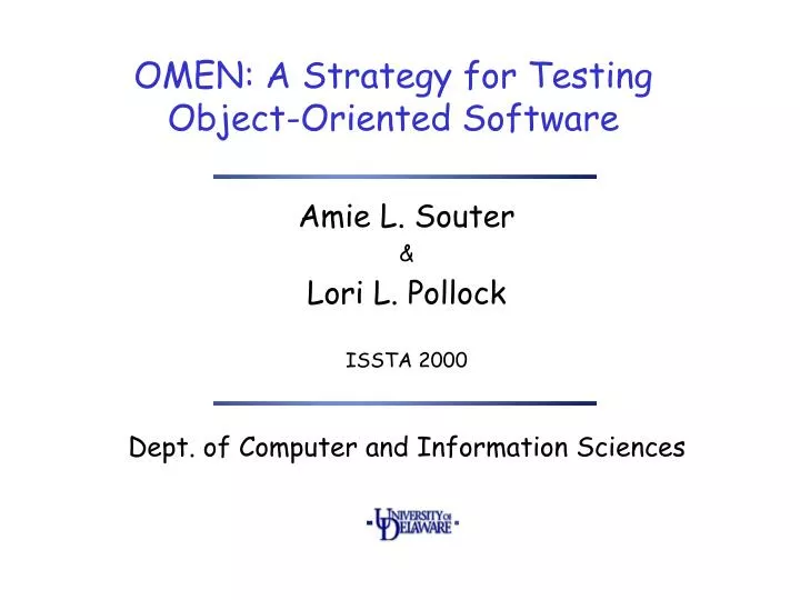 omen a strategy for testing object oriented software